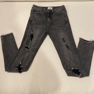 Simple Society Black Ripped Skinny Jeans